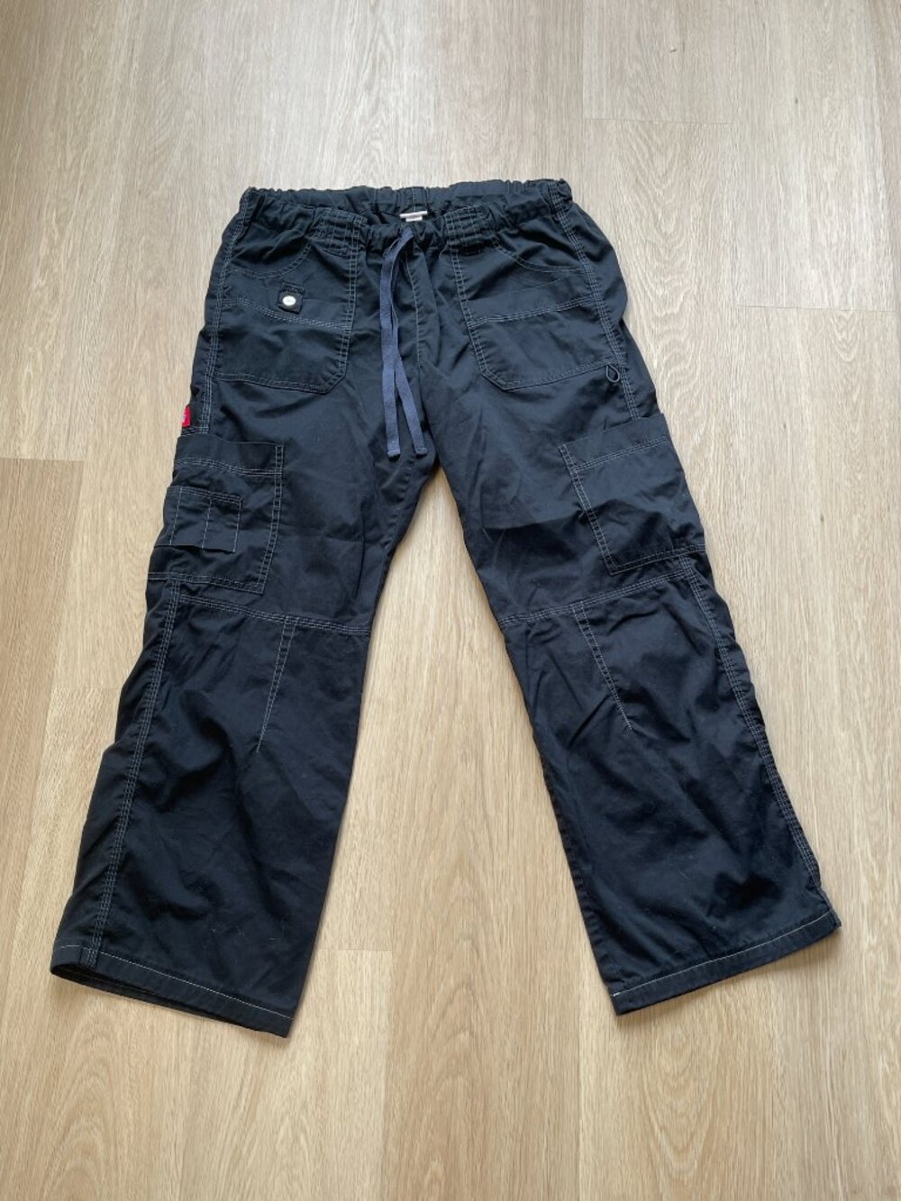 Dickies Black Multi Pocket Cargo Pants Y2K Utility Workwear Baggy Relaxed Fit